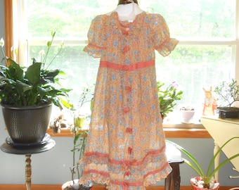 Victorian Style Dress Empire Waist Floral Dress