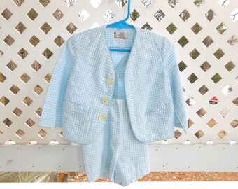 Toddler Boy's Easter Outfit Seersucker Summer Suit / Outfit Toddler Boy's Suits Size 2