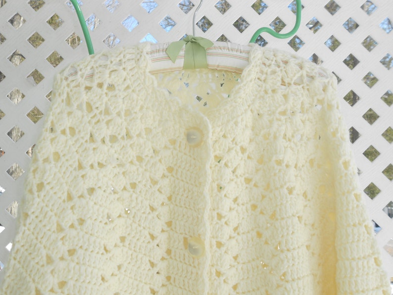 Crochet Sweater Crochet Cape Sweater Cape image 4