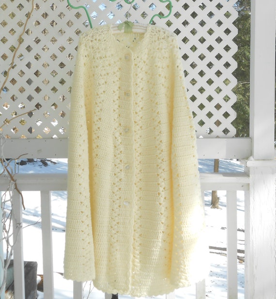 Crochet Sweater Crochet Cape Sweater Cape - image 2