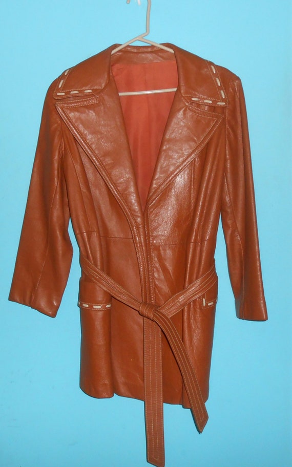 Vintage Leather Jacket 70's Brown Leather Jacket