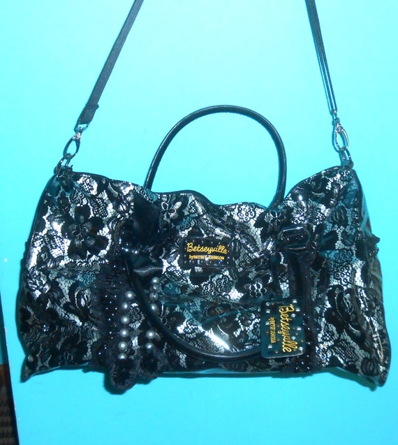 Betsey Johnson Vinyl Designer Betseyville Bag