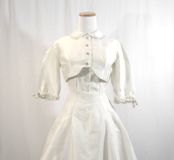 Dress and Jacket Set White Bolero Jacket 50's Dres