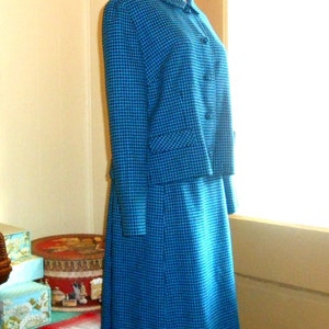 Traje Pendleton vintage para mujer Conjunto de falda a cuadros de lana