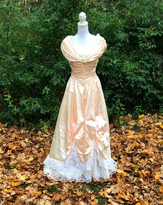 Vintage Gown Pink Pageant Gown Princess Gown