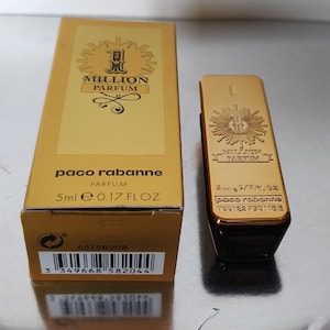 Collectible 1 Million Parfum Paco Rabanne for men  Parfum MINIATURE 5ml/0.17oz vintage version Splash *Discontinued*  Rarity mini Perfume