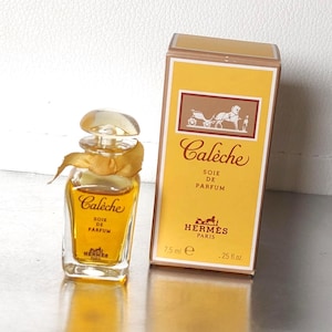 Collectible PARFUM Hermes Caleche Soie de Parfum MINIATURE Eau de Parfum for her 7.5ml / 1/4 fl.oz Discontinued Vintage  Rarity mini Perfume