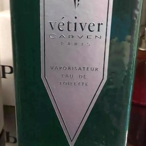 Carven Vetiver Eau de Toilette EDT 100ml/3.3 fl.oz., SEHR SELTEN, Rarität!!! Ausgelaufenes Parfüm für Ihn, Vintage, Neu Versiegelt