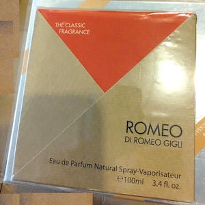 ROMEO GIGLI Romeo Eau de Parfum EDP 100ml 3,4 Fl. Oz. perfume feminino raro vintage (1989) descontinuado, ideia de presente para o dia das mães, novo