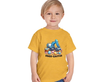 Eggs-Cavtor Excavator Graphic Tee | Toddler Shirt