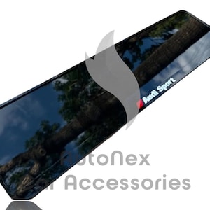 Conjunto de 2 suportes para placas de veículos com logotipo da marca – estilo UE para Audi
