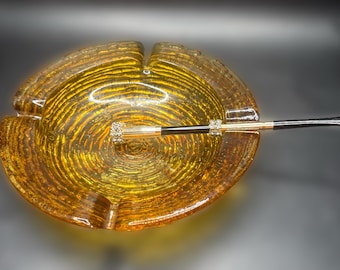 Cenicero Anchor Hocking Soreno color ámbar