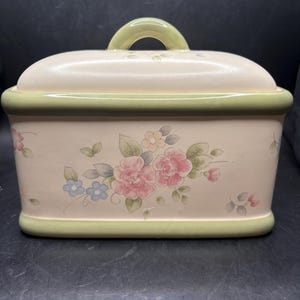 Pfaltzgraff Tea Rose Kitchen Keeper/Recipe Box