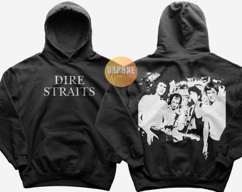 Vintage Dire Straits Fan Hoodie | Unisex Retro Cult Group SweatShirt Gift