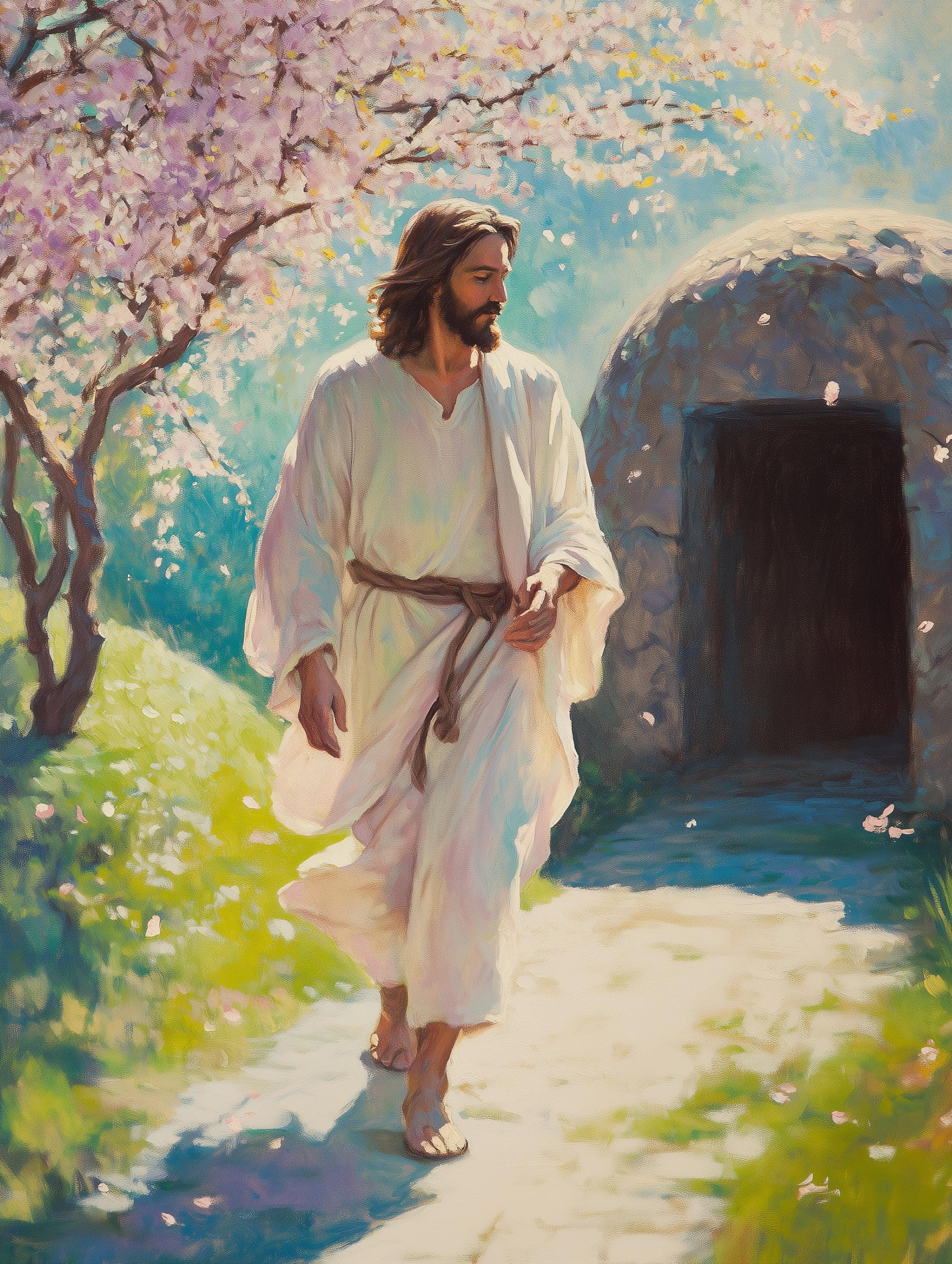 Jesus Christ Resurrected Wall Art, Canvas Print Only, He is Risen ...
