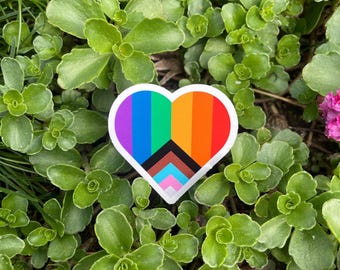 Progressive Pride Heart | LGBT+ Ally Sticker