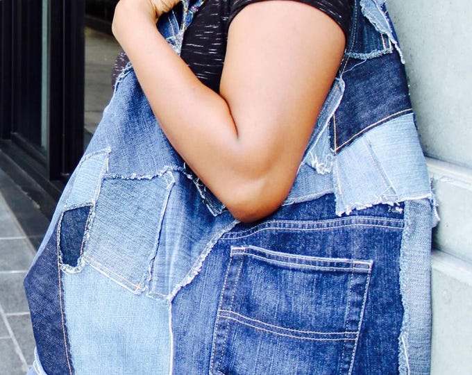 Featured listing image: Liz Hobo bag | Hobo Shoulder bag | Vintage Denim Hobo Bag | Sustainable Fashion Handbag