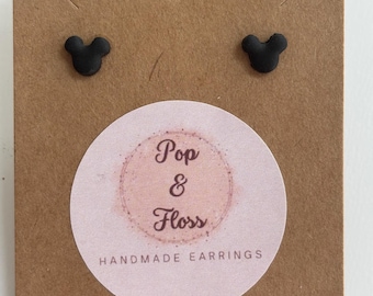 Pendientes de Mickey Mouse hechos a mano / Joyas de arcilla inspiradas en Disney