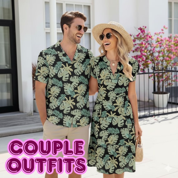 couples matching shirt dresses Matching Shirt and Dress for Siblings / Couple M / XXL