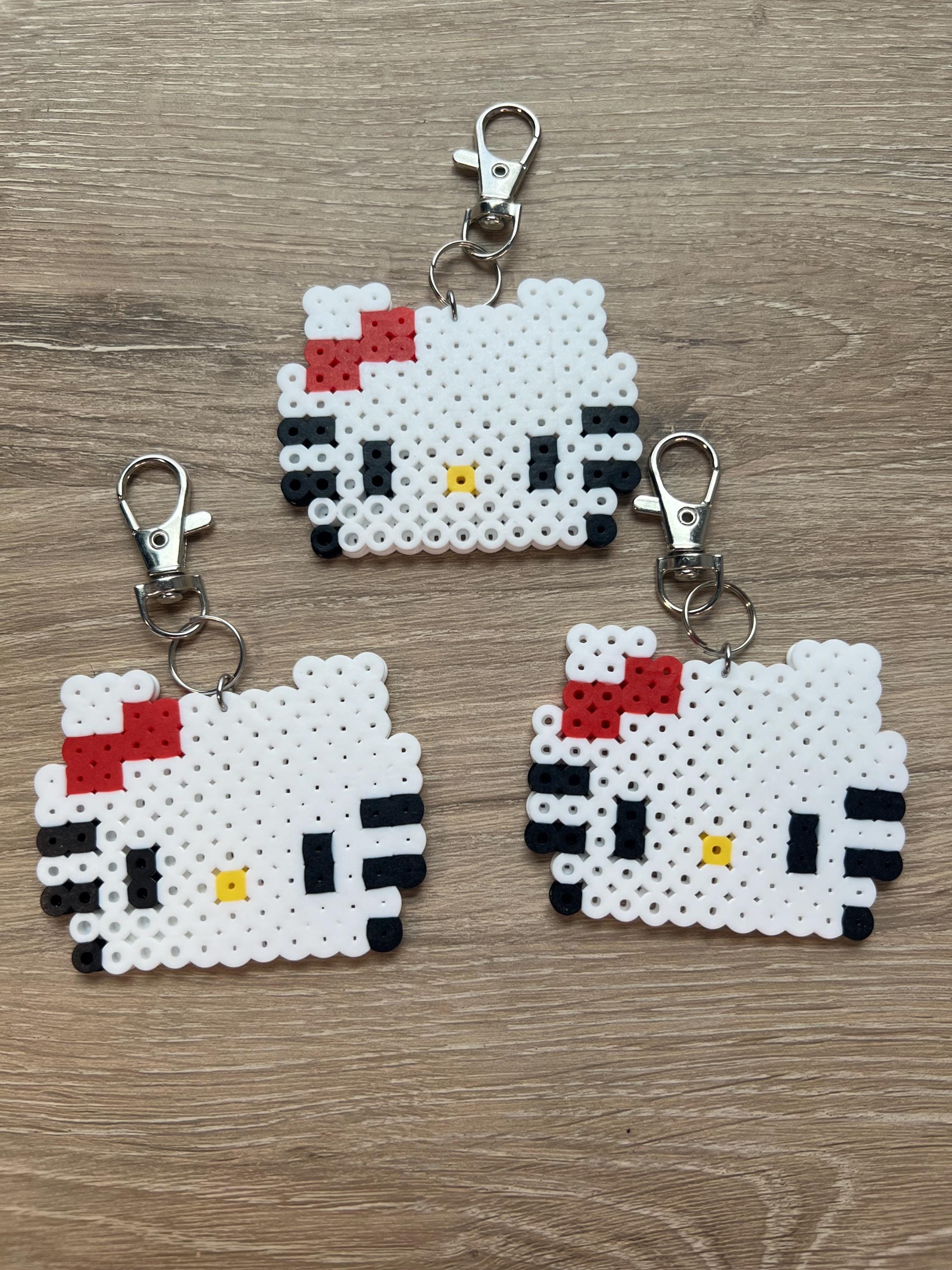 Hello Kitty Perler Bead Keychain - Etsy