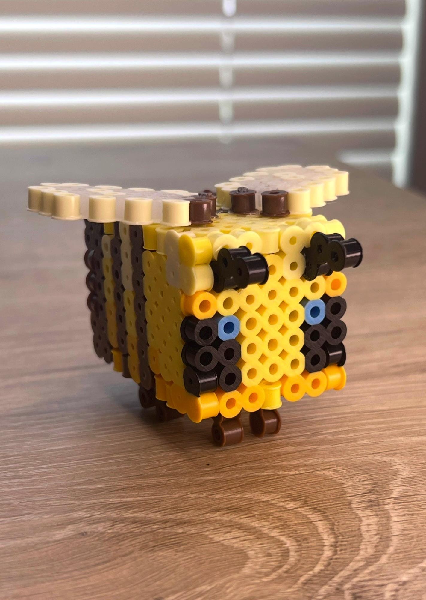 3D Minecraft Perler Bead Bumblebee - Etsy