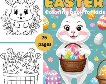 Jogo americano personalizado para colorir a Páscoa para crianças, páginas para colorir de Páscoa em PDF para imprimir, atividade para crianças em idade pré-escolar e jardim de infância.
