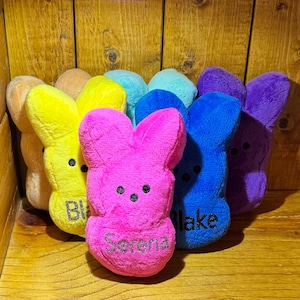 Plush peep, Easter gift, Easter bunny plush, Easter peep, personalized Easter gift, personalized bunny plush