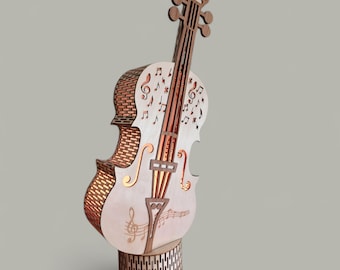 Fichier de découpe laser pour lampe de violon