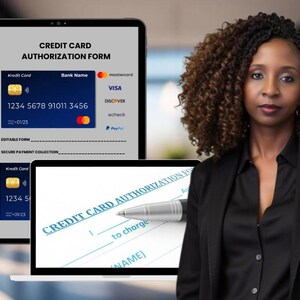 Modelo de formulário de autorização de cartão de crédito | Formulário de autorização de pagamento seguro