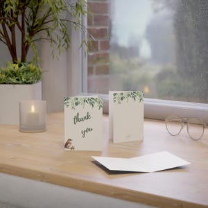Cartes de remerciement élégantes - Lot de 10, 30 ou 50 | Parfait pour les mariages, les anniversaires, les douches ou les cadeaux | Conception botanique | Papeterie