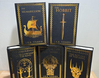 El Señor de los Anillos, El Hobbit y El Silmarillion Edición especial reencuadernada a mano.