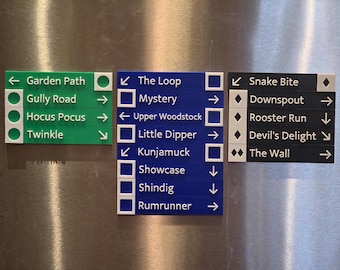 Custom Ski Trail / Run Magnet