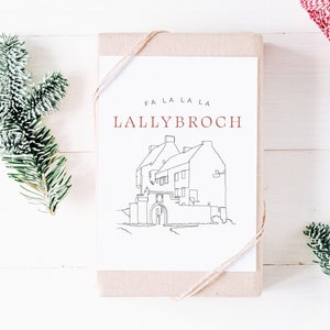 Outlander Inspired Christmas Card - Fa La La La Lallybroch - Outlander Holiday Card