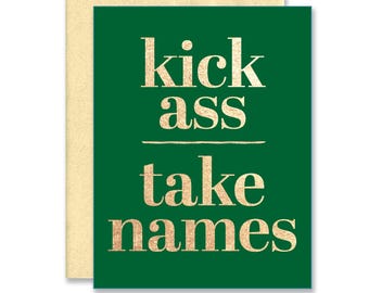 Kick Ass Encouragement Card | Motivational Friendship Card | Empowering Greeting Card for Friends | You’ve Got This Card | Support Card