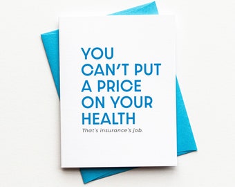 Funny Get Well Soon Card - Card for Illness, Injury, Sickness - Card for Hospital