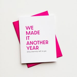 Grappige eeuwigheid verjaardagskaart - verjaardagskaart voor vrouw - eerste verjaardag, 5e verjaardag, 10e verjaardag, 20e verjaardag