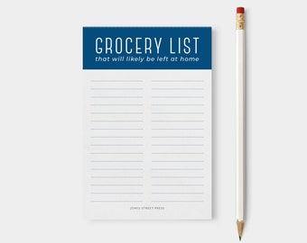 Funny Groceries Inflation Notepad - Market Grocery List - Grocery List - 4x6, 50 lined sheets - funny gift for Mom - clever, trending gift