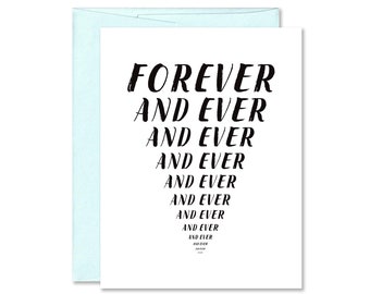Funny Anniversary Card - Anniversary Card for Husband - Anniversary Card for Wife - Forever and Ever and Ever