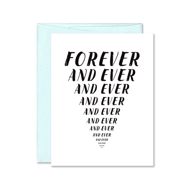 Funny Anniversary Card - Anniversary Card for Husband - Anniversary Card for Wife - Forever and Ever and Ever