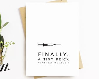 Funny Botox Card / Funny Shot Card / Funny Filler Card / Card for Plastic Surgeon, Aesthetic Injector Card - Tiny Prick Shot Card