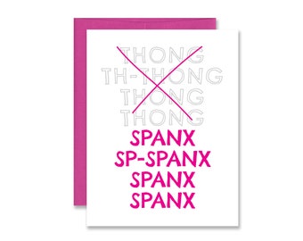 Funny Thong Song Spanx Card - Xennial / Millennial Friendship Card - Sisqo Card - Getting Older Friend Card