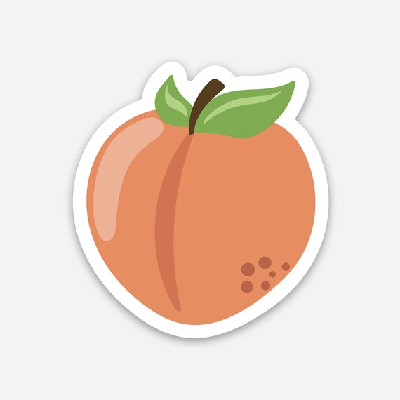 Peach Georgia Peach Fruit Cute Vinyl Die Cut Sticker 1.85 x 2 Duurzaam Weerbestendig