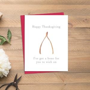 Freche lustige Danksagungs-Karte - lustige Friendsgiving-Karte - freche Danksagungs-Karte - unangemessene Danksagungs-Karte - Wishbone-Karte