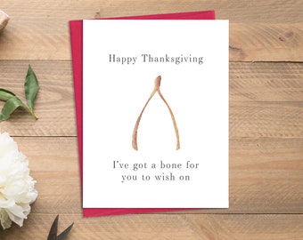 Naughty Funny Thanksgiving Card - Funny Friendsgiving Card - Naughty Thanksgiving Card - Inappropriate Thanksgiving Card - Wishbone Card