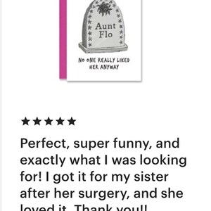 Lustige Menopause Karte - Lustige Menopause Karte - Perimenopause Karten - Menopause Support Card - Tante Flo Karte - Freundschaftskarte für Frauen Bild 4
