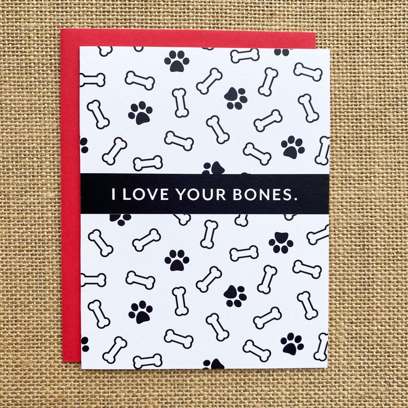 Dog Valentine Card  Dog Love Card  Funny from the Dog Card image 1