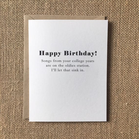 Funny Happy Birthday Card Oldies Station | Etsy