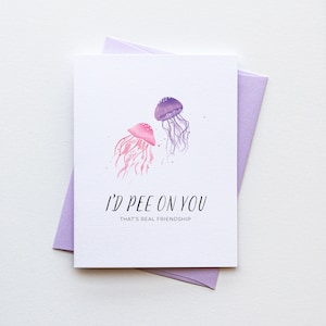 90s Sitcom Inspired Funny Friendship Card - Ride or Die Best Friend Card - Jellyfish Card - Millennial Humor Greeting Card - Encouragement