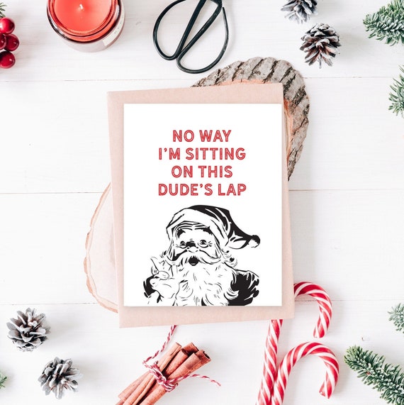 Christmas Feminist Santa, Funny Holiday Greeting Card Christmas Feminist Santa, Funny Holiday Greeting Card