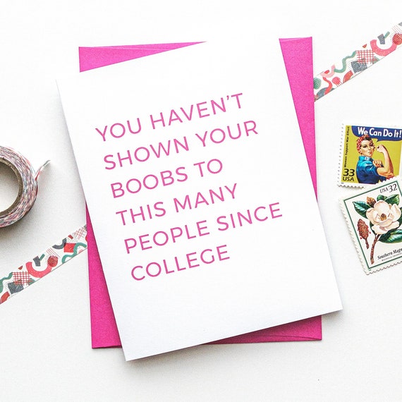 Funny Breast Cancer Encouragement Card Support Card for - Etsy